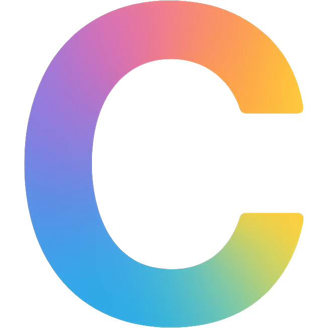 colorful gradient letter C icon emoji