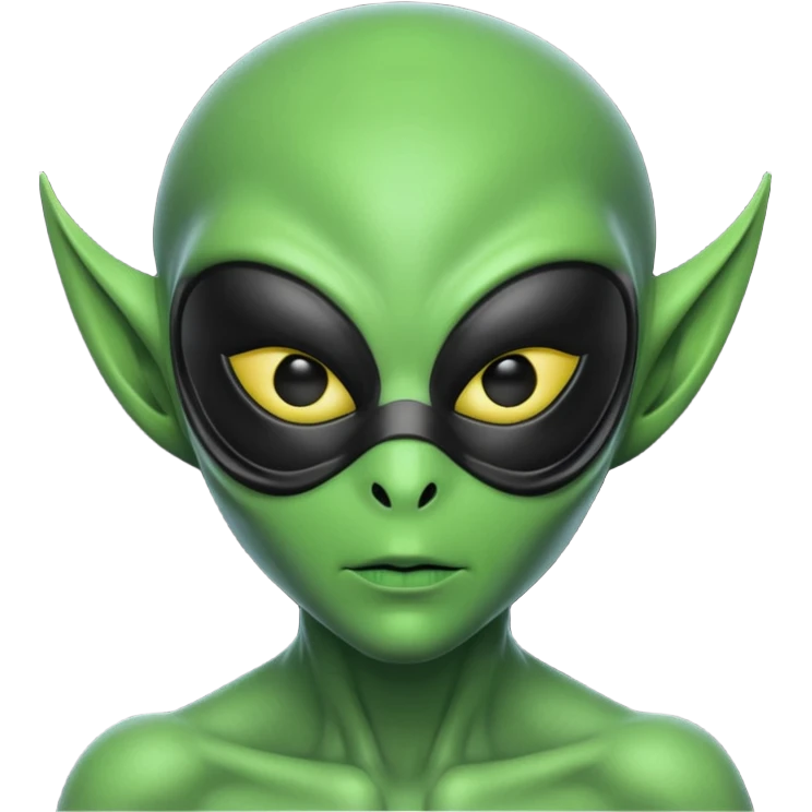 mask wearing alien emoji