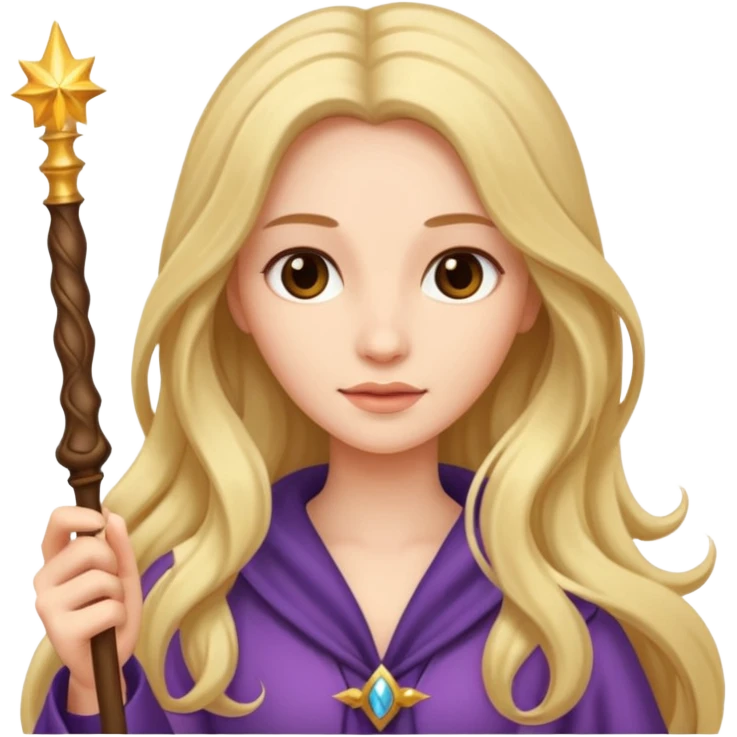 beautiful-haired woman with a wand emoji