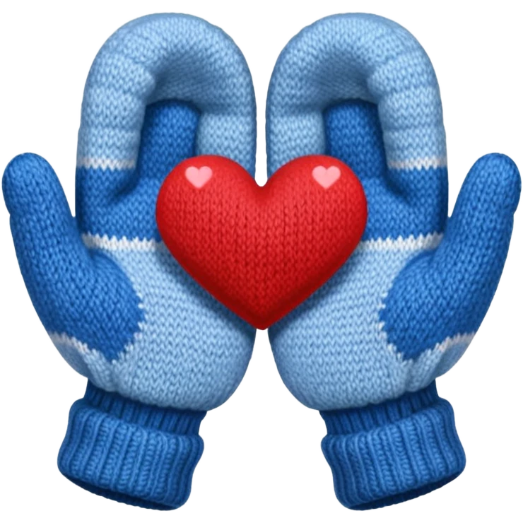 руки в варежках показывают сердечко emoji