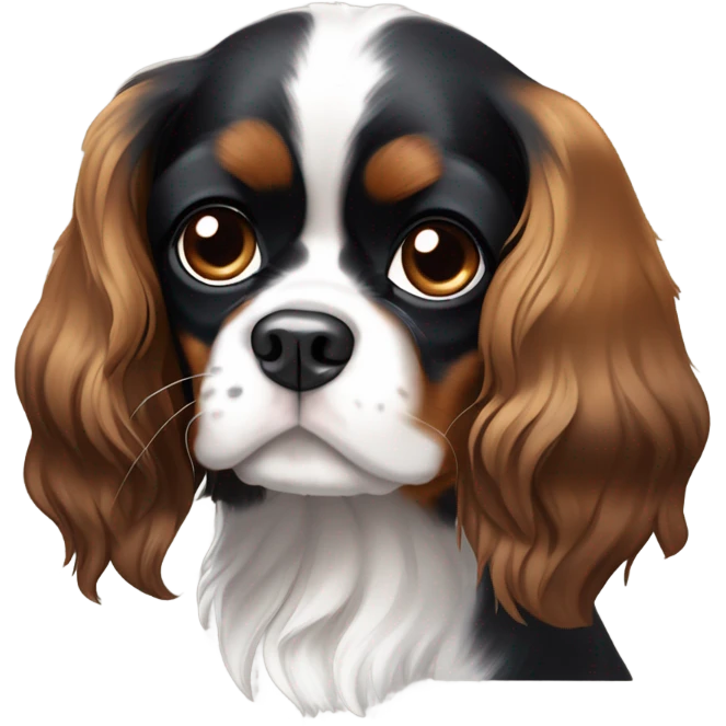 Tricolor cavalier king Charles spaniel  emoji