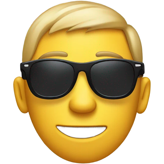 Emoji with sunglasses half down emoji