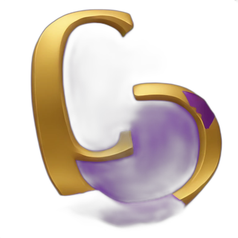 logo of two letters G in purple with gold, size 112x112 emoji