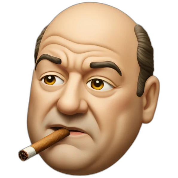 Tony Soprano Face with Cigar emoji