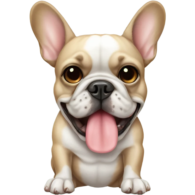 French bulldog with bone emoji