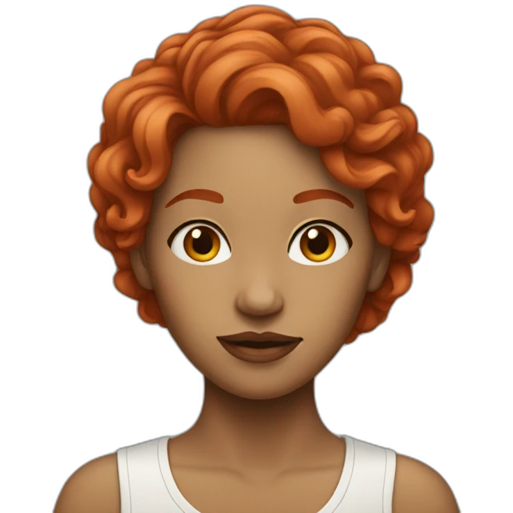 Red haired female artist emoji