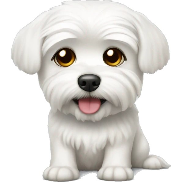 White dog Maltese  emoji