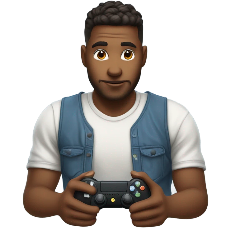 Half-a-day Casey Durheim playing video games emoji