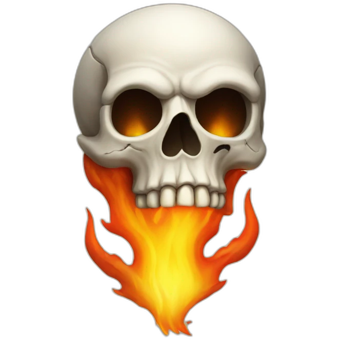 Skull fire emoji