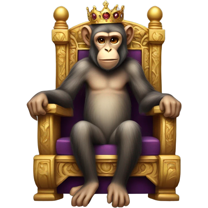 monkey sitting on a throne  emoji