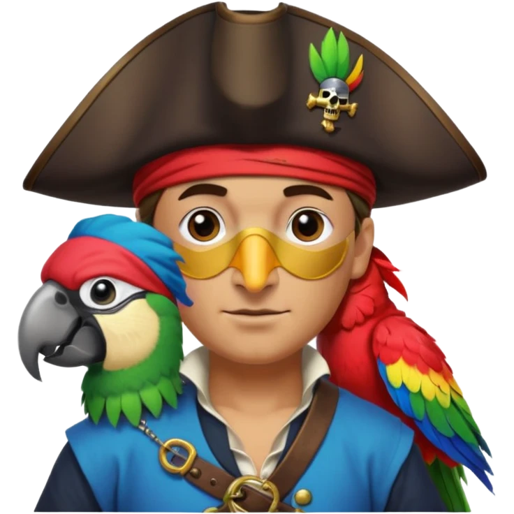 pirate and parrot emoji