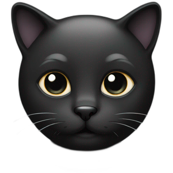 Black cat with black face emoji
