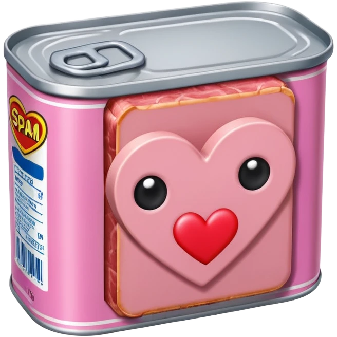 SPAM canned meat HEART emoji emoji