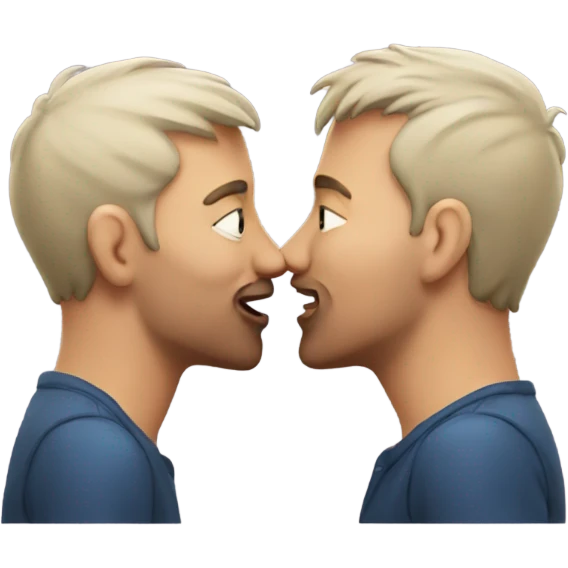 Two men kissing emoji