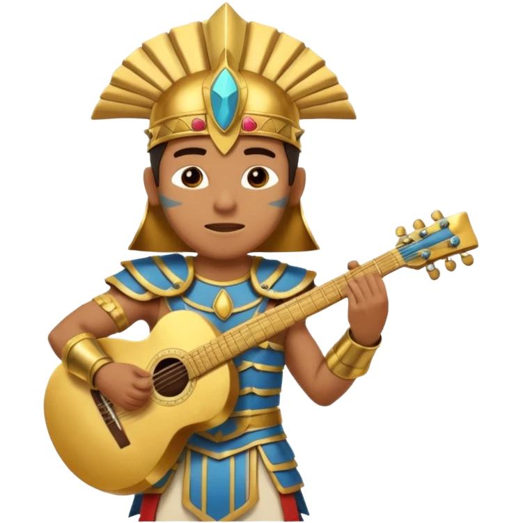 pharaoh gladiator play guitar emoji