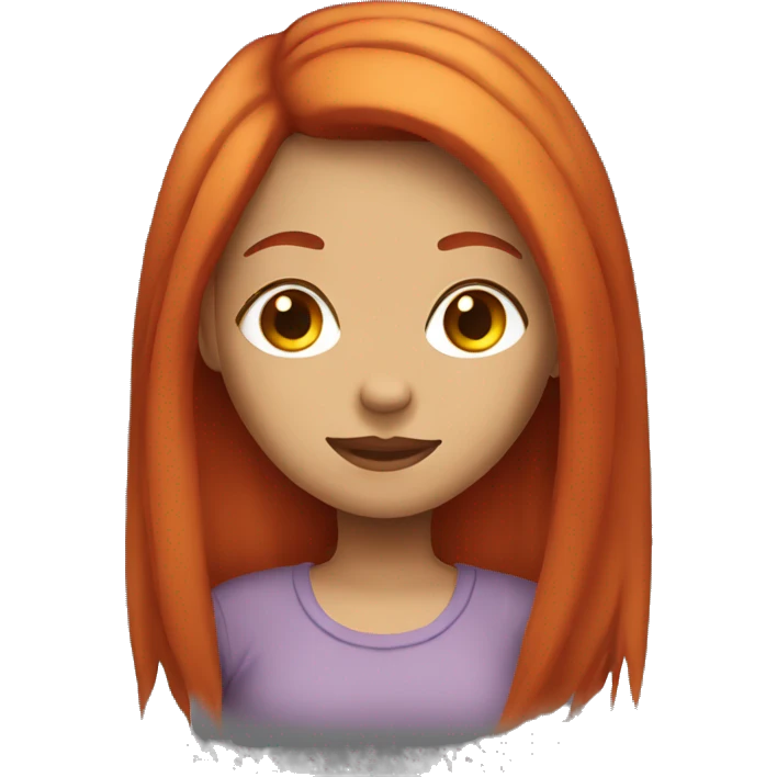 Girl with straight red hair emoji