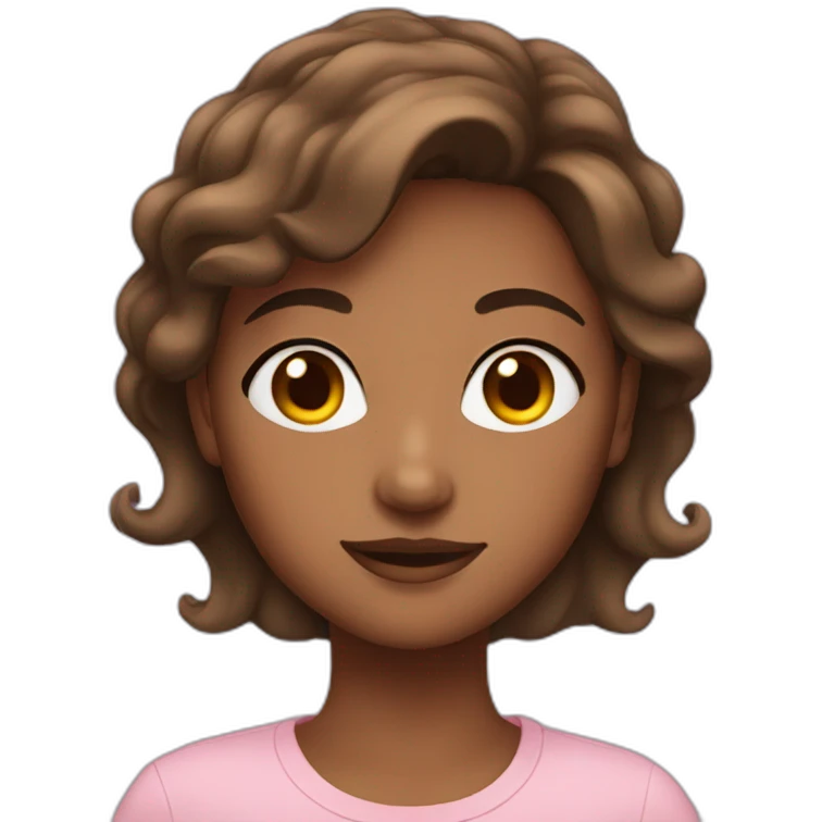 lesbian brown haired girl emoji
