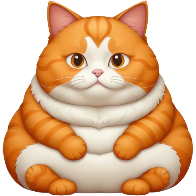 a very fat cat is sitting emoji
