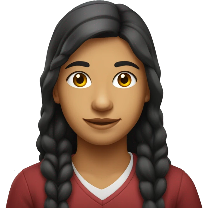 estudante adolescente brasileira de ascendencia indígena que mora em Manaus emoji