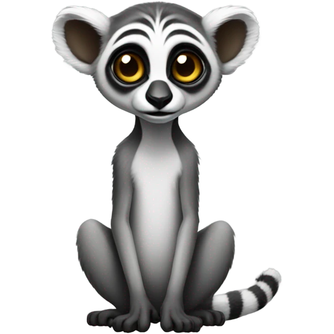 lemur full body. cute female emoji