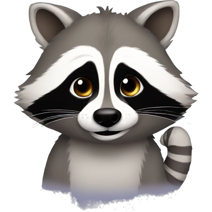 raccoon in love emoji