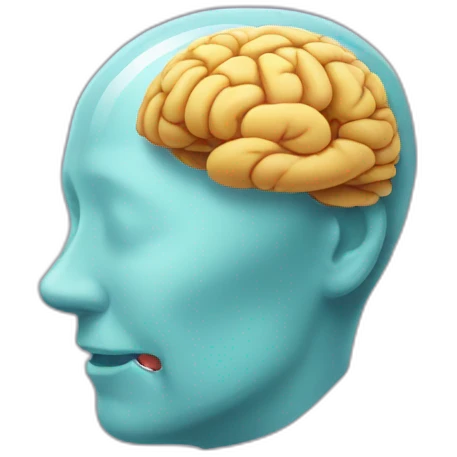 cerebro levantando pesas emoji