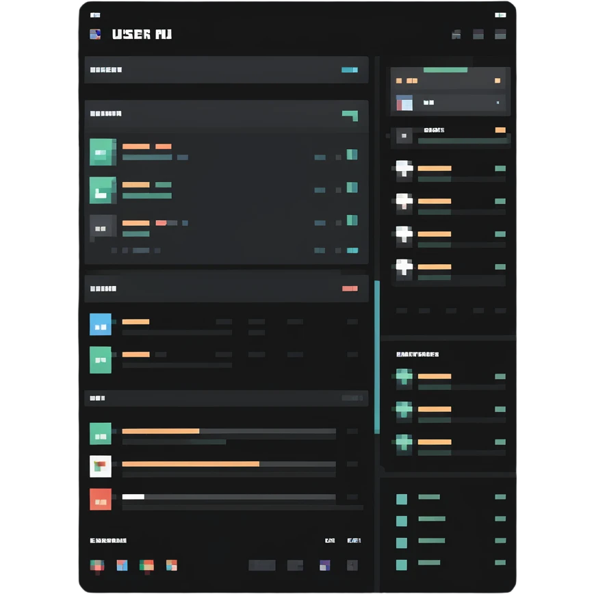 Desktop app user interface with sidebar, menu, and content area emoji