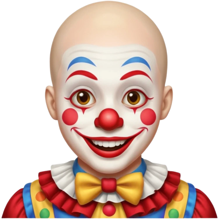 buzz cut haired clown emoji