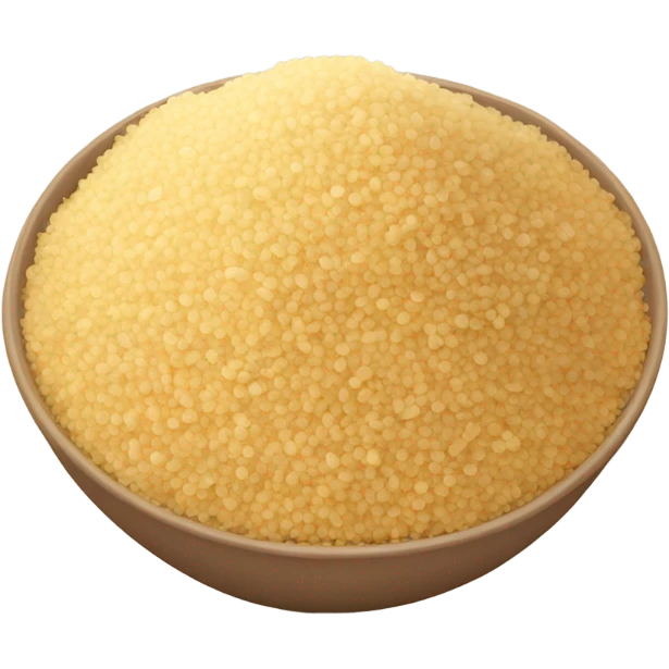 wholegrain couscous in a bowl emoji