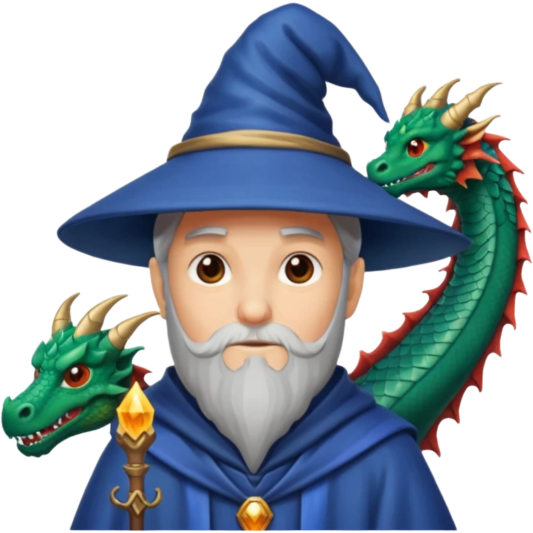 Wizard with a dragon emoji