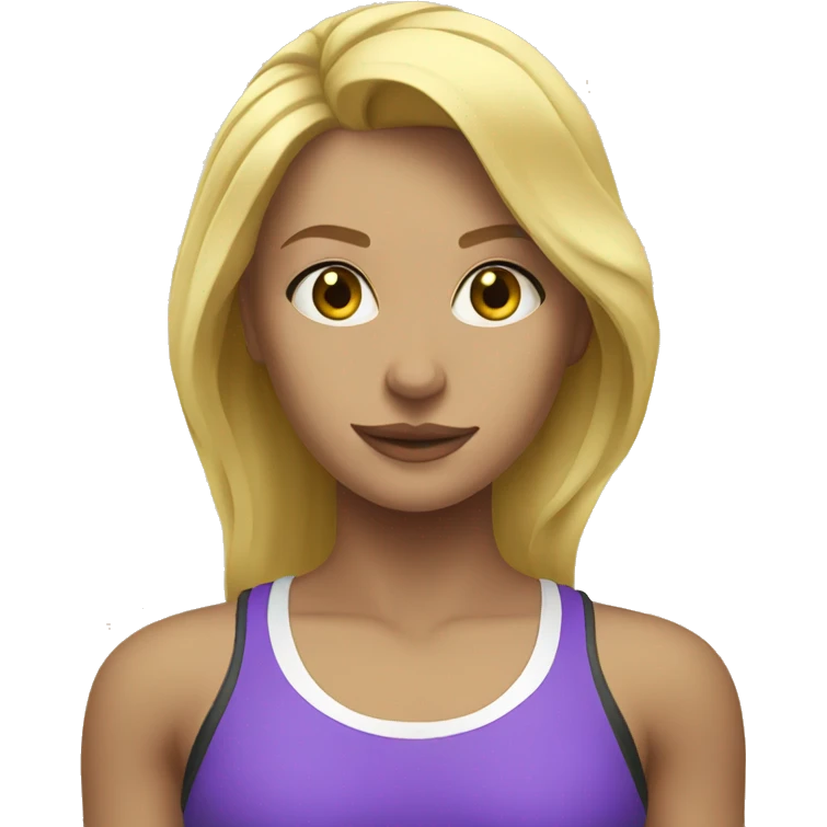 Blonde girl in gym emoji