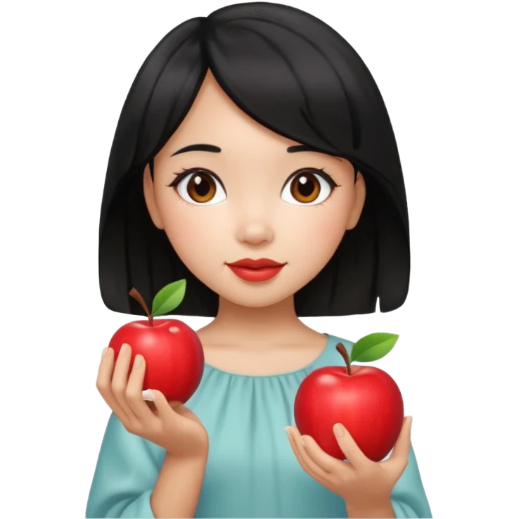 Red girly stuff filipino black hair with straight wavy hair medium length butterfly haircut emoji