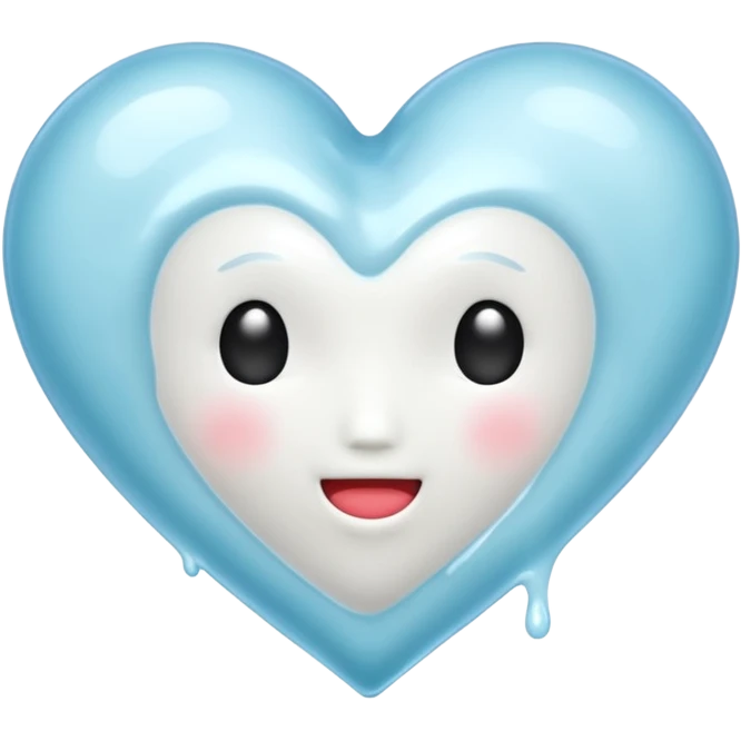 white heart slime (no face) emoji