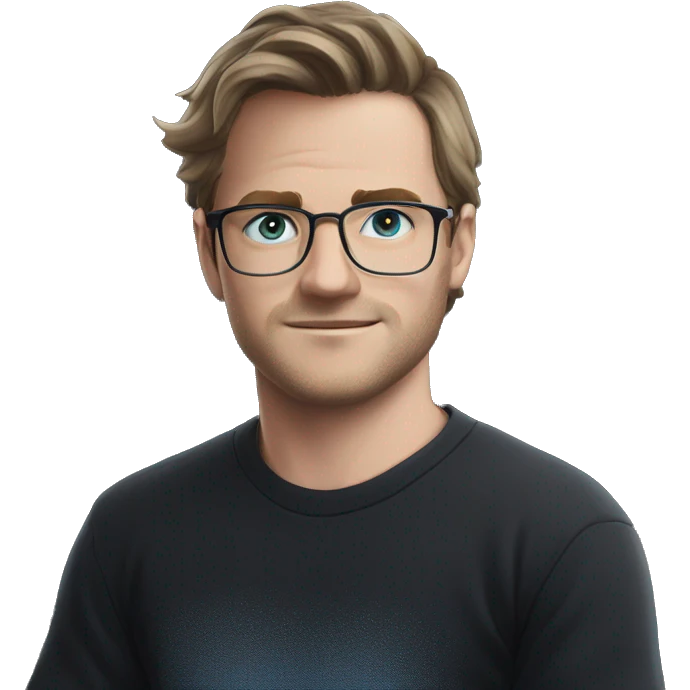 handsome man in glasses emoji