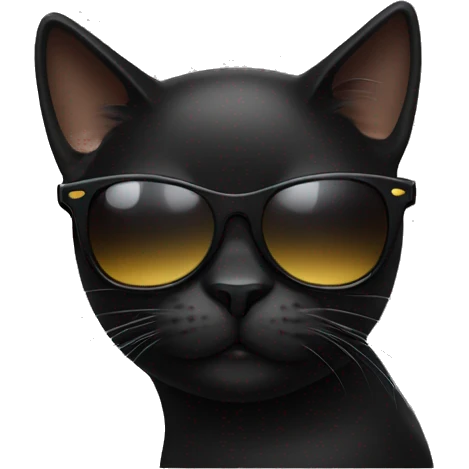 black cat with sunglass emoji