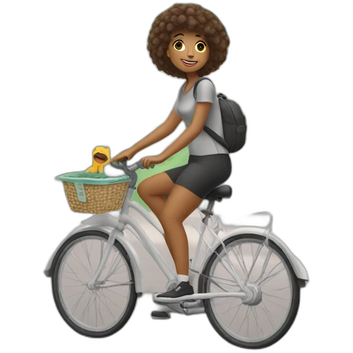 Anais sur un vélo emoji