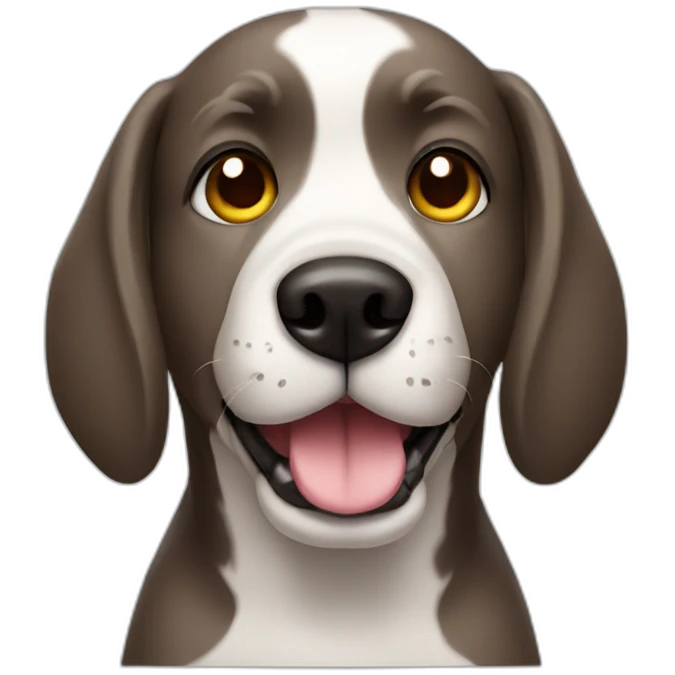 Dog with glass emoji