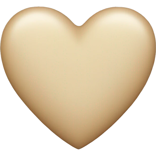 Beige heart emoji