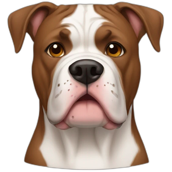 all brown american bulldog dog emoji
