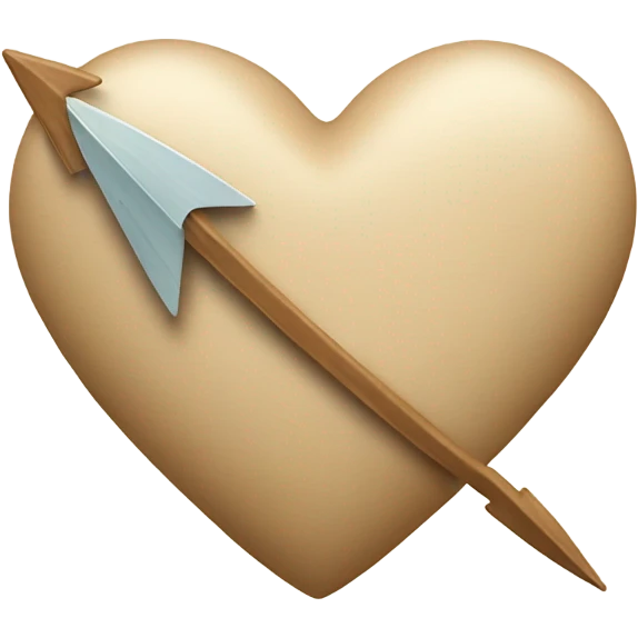 Beige heart with an arrow in it  emoji