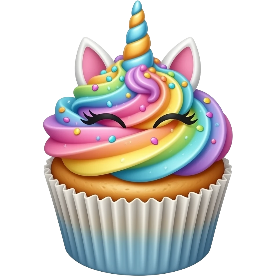 Unicorn cupcake! emoji
