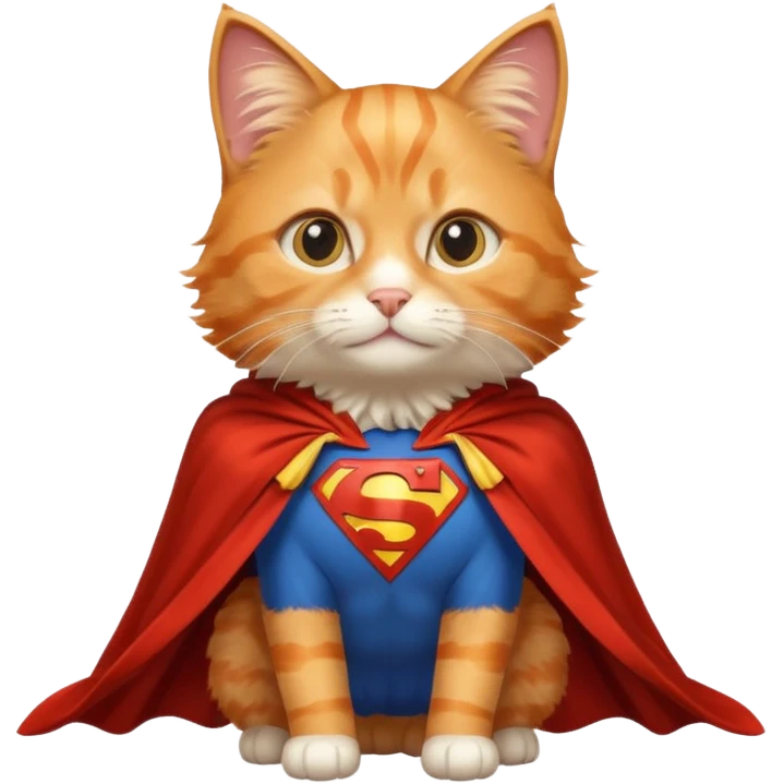 A cat with a superman cap emoji