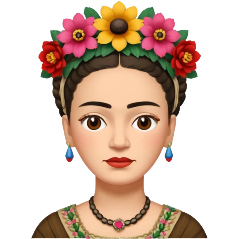 Frida Kahlo paints emoji