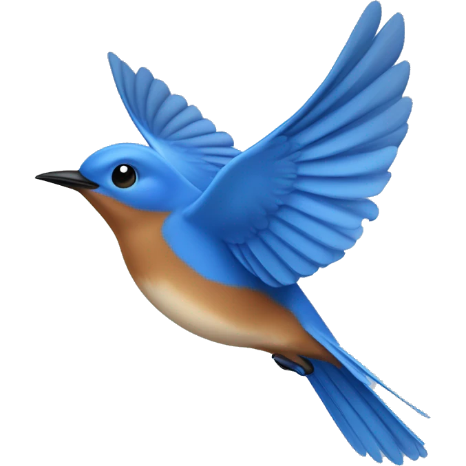 Beautiful BlueBird in flight emoji