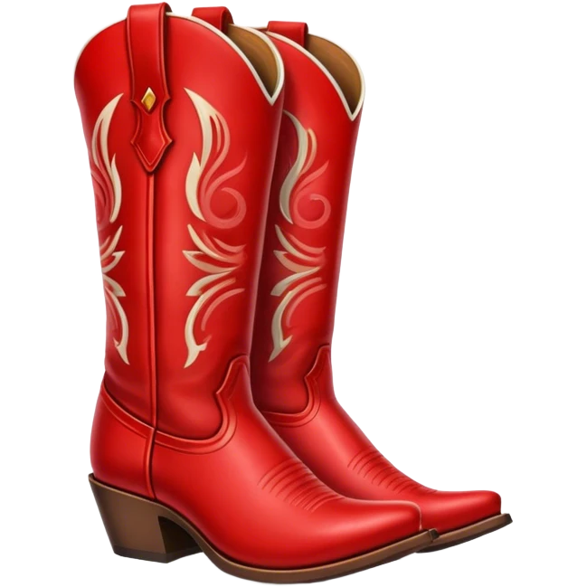 Red cowboy boots emoji