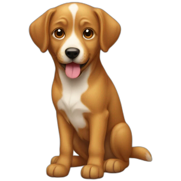 Un chien sur un chat emoji