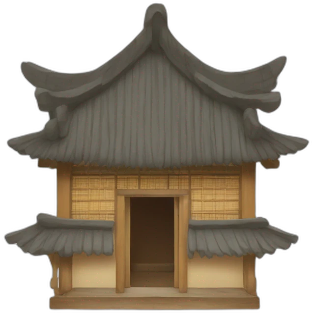a Chinese-style hut with a thatched roof emoji