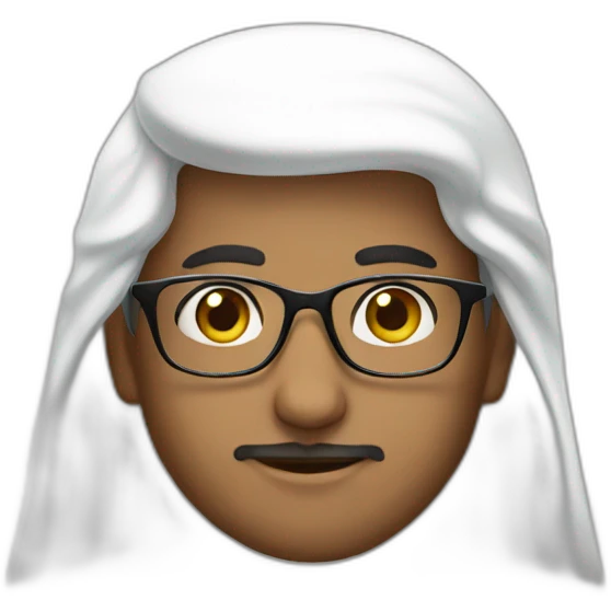 Saudi man with glasses emoji