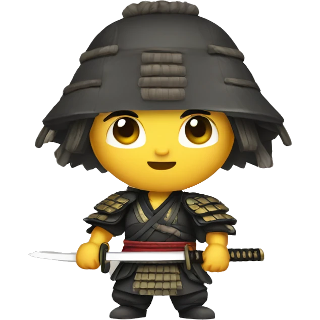 A little cartoon samurai emoji