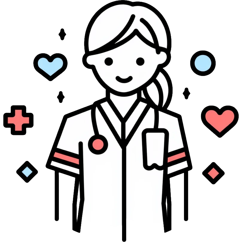 nurse icon with medical symbols emoji